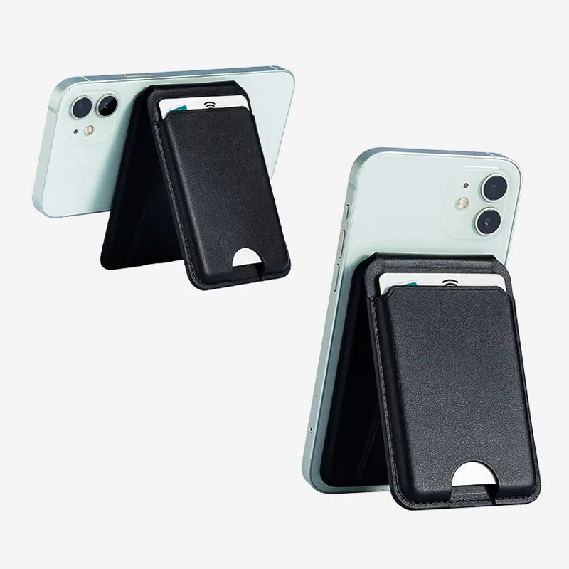 Benim cihaz bulmak 2-in-1 manyetik hava etiketi cüzdan açık kimlik pencere Up-grade ayarlanabilir cüzdan iPhone tarjetero için standı