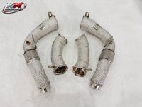 Downpipe KM Performance SS304 pour BMW XM G09 S68 4.4T V8 AWD 2023+ – Conception à flux direct avec isolation thermique améliorée
