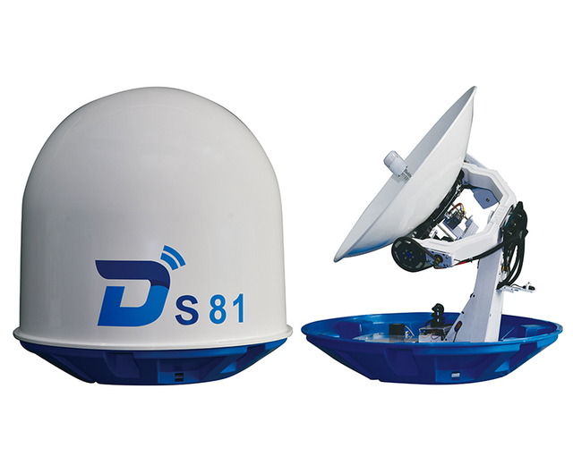 Ditel S81 83cm Dish Antenna Starlink Internet Satellite Ku-band Tvro Digital Auto Tracking Boat TV Satellite Antenna System