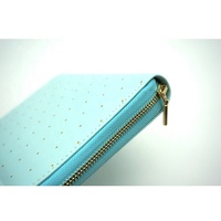 Kikki k — design d'impression ornée de points d'or, plan de luxe personnalisé, en bleu, avec fermeture éclair, A5 Pu