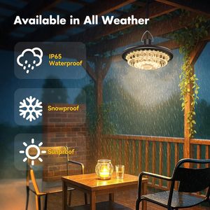 Lámpara Colgante LED Solar Pequeña de 5W para Interiores/Exteriores, IP65 Impermeable, con Sensor de Movimiento, Control Remoto y Batería Recargable - Product Image 5