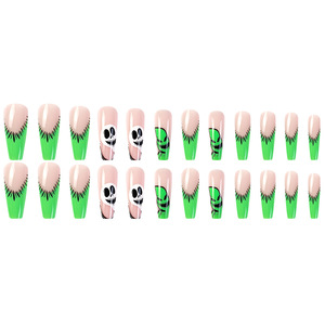 Kit <span class=keywords><strong>de</strong></span> <span class=keywords><strong>Uñas</strong></span> Postizas KUDAN Profesional para Halloween 2026, Color Verde, Empaque Elegante, Nuevo Estilo, <span class=keywords><strong>Uñas</strong></span> Artificiales para Uso Estético - Product Image 2