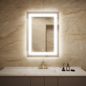 Espejo de baño LED al por mayor rectángulo antivaho moderno diseño de pantalla táctil tamaño personalizado baño iluminado con espejos - Product Image 3