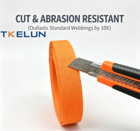 Sangle en UHMWPE de 50 mm, haute résistance, résistante aux coupures, pour la fixation et le transport de marchandises