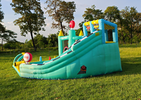 Château Gonflable à Succès pour Enfants, Jeux de Fête et Toboggan Aquatique, Maison de Rebond à Domicile avec Installation Facile, Certifié CPC