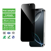 Protection d'écran personnalisée Aurey 3D/2.5D 9H étanche avec confidentialité AR et verre trempé pour iPhone 17 AIR Pro Max