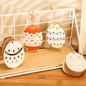 Wholesale Wooden <b>Easter</b> <b>Ornaments</b> DIY Hand-Painted Wooden Egg Decorations for Kids <b>Easter</b> Party Crafts Dropshipping - Product Image 2