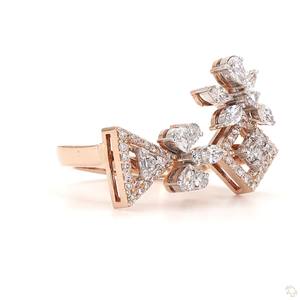 Elegant Diamond Gold Ring for Women Luxury Design Engagement Wedding Gift Fine Jewelry Bright Shine - Product Image 2