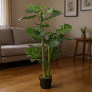 Plante artificielle Monstera, 39,4 pouces de haut, feuilles de simulation, verdure décorative d'intérieur, matériau plastique - Product Image 2