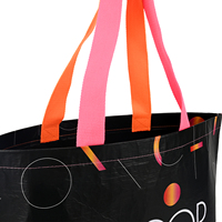 Sac en RPET laminé en matériau recyclé écologique, cousu et laminé, avec logo personnalisé, réutilisable, pour les achats et les cadeaux, idéal pour les entreprises éco-responsables