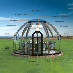 Bolla Abitativa Prefabbricata da Esterno per Campeggio Resort Hotel Struttura Ricettiva Glamping in Policarbonato Stanza a Cupola Geodetica - Product Image 3