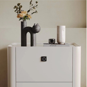 Đèn ngủ thông minh bằng gỗ, thiết kế kệ mở, mở khóa bằng vân tay, dành cho phòng ngủ, phòng khách, tủ đầu giường có ngăn kéo - Product Image 4