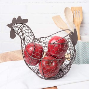 Cuisine Salon Décoration Maison Ferme Rustique <span class=keywords><strong>Vintage</strong></span> Poulet Panier Métallique Avec Poignée Pour Oeufs Stockage De <span class=keywords><strong>Fruits</strong></span> - Product Image 6