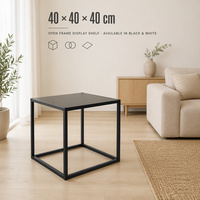 Table console moderne à 2 niveaux en métal, style industriel, avec cadre en fer rectangulaire et étagère de rangement pour salon et chambre à coucher