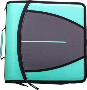 Free Sample BSCI 3-ring Polyester Zipper Binder with Durable Shoulder Strap 5 Subject File <b>Folder</b> Multiple <b>Pockets</b> - Product Image 2