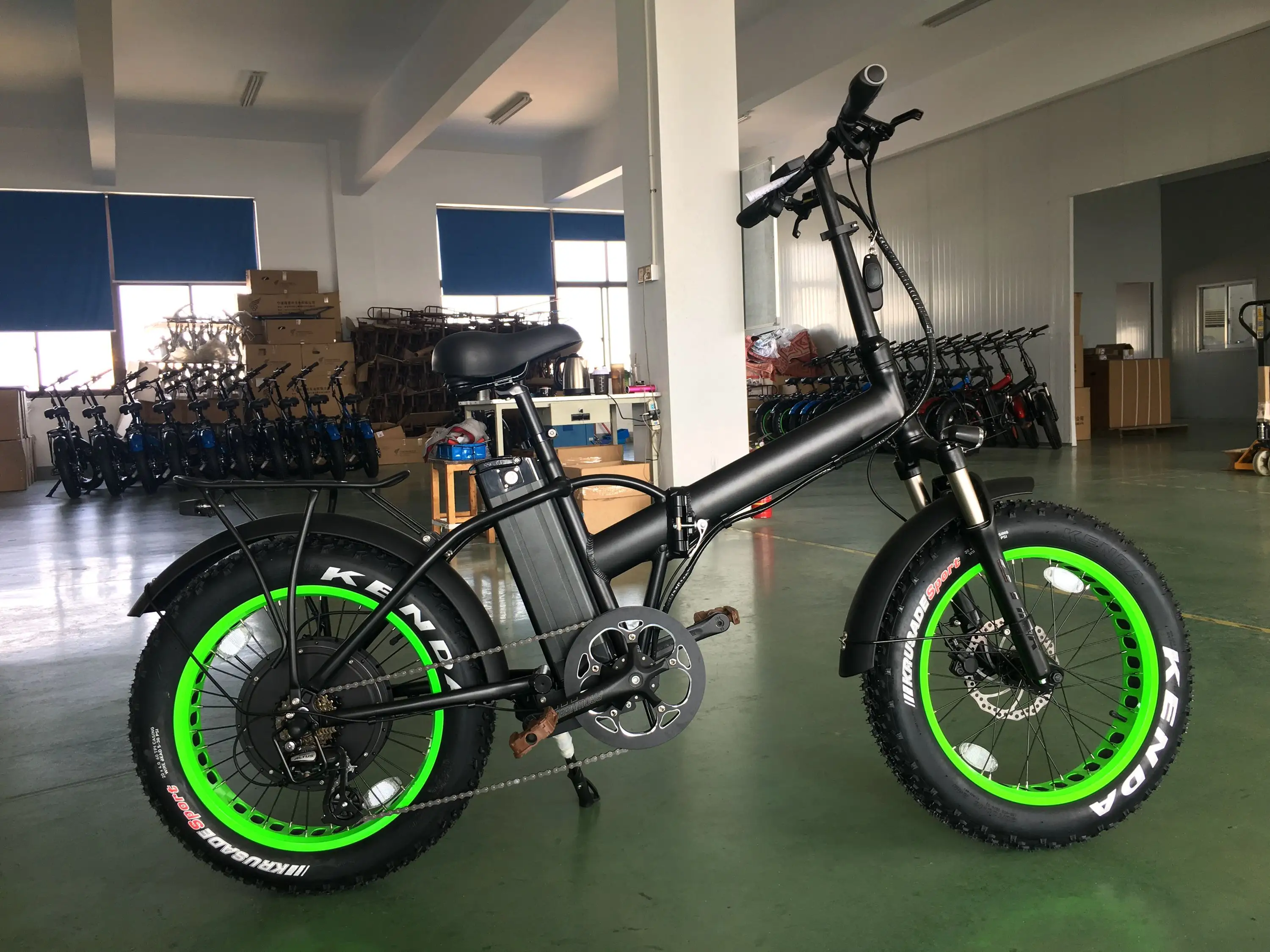 Folding Bike Electric Popular Snow Beach Electric Bicycle 48V 500W 1000w Top Quality 20"x4.0 Fat Tire Folding Electric Bike With 48V15Ah 17.5Ah