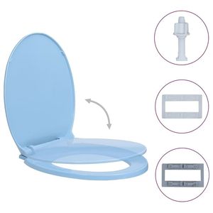 W2B VidaXL blu ovali Soft-Close sedile del water allungata a sgancio rapido Design moderno bidet elettronico PP plastica per uso bagno - Product Image 1