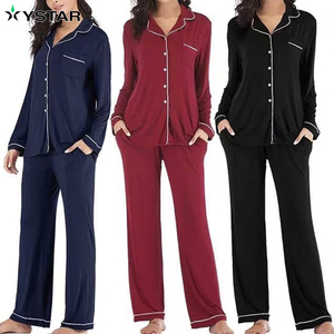 Abbigliamento <span class=keywords><strong>da</strong></span> <span class=keywords><strong>casa</strong></span> per donna all'ingrosso, pigiama <span class=keywords><strong>da</strong></span> donna in 2 pezzi abbigliamento <span class=keywords><strong>da</strong></span> notte per donna abbigliamento essenziale in maglia per la <span class=keywords><strong>casa</strong></span>, abbigliamento, Set pigiama - Product Image 1