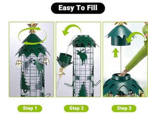 High Quality 4 Feeding Port 2.5LB Capacity <strong>Squirrel</strong> Proof Bird <strong>Feeder</strong> Outdoor <strong>Anti</strong> <strong>Squirrel</strong> Buster Hanging Metal Mesh Wild - Product Image 2