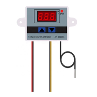 Controlador de temperatura LED de CA con sensor de termopar, digital, 12V/24V/110V-220V, CA, 1 unidad