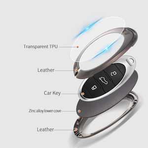 Kẽm Hợp Kim Xe Thông Minh Từ Xa <span class=keywords><strong>Key</strong></span> Trường Hợp Bìa Bag Fob Bảo Vệ Chủ <span class=keywords><strong>Shell</strong></span> Đối Với Faw Besturn T33 T77 T99 Keychain Phụ Kiện - Product Image 3
