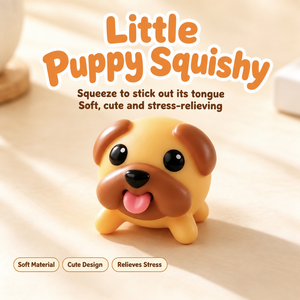 Giocattolo Squishy a Forma di Cucciolo con Lingua Sporgente, Divertente Giocattolo Antistress Sensoriale per Bambini e Adulti - Product Image 1