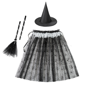Capa de malla de Halloween con diseño de calavera para niños, capa ligera de telaraña con lazo, ropa infantil - Product Image 1