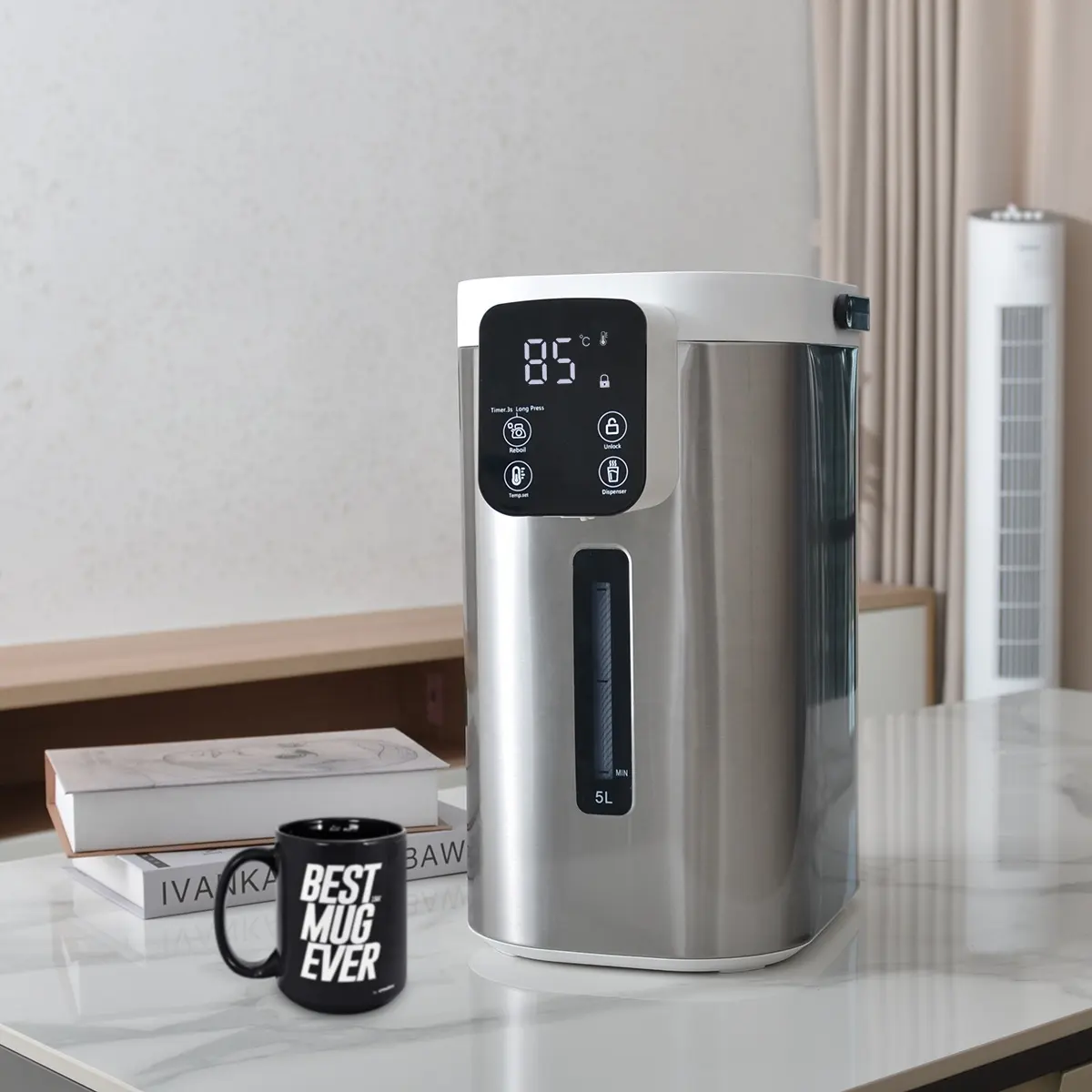 Nồi nhiệt điện nồi hơi nước 5L thiết bị gia dụng thông minh hot Dispenser thép không gỉ phích trà ấm đun nước điện Nồi nhiệt