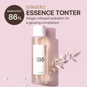 Tóner blanqueador vegano Ginger6 con ácido hialurónico de niacinamida, beneficios antienvejecimiento, uso diario con fragancia de flor blanca - Product Image 4