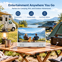 Téléviseur de camping à écran tactile de 22 pouces - 9000 mAh, 4H - DVB-T2/S2, WiFi, BT pour tente, voiture et extérieur