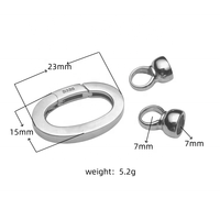 Porte-clés sans ternissement rond fermoir de haute qualité crochet connexion bracelet collier de verrouillage 925 bijoux en argent sterling fermoirs à bascule
