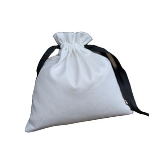 Custom Print logo Soft White Thin Cotton <b>Drawstring</b> Pouch Bag White Twill Shoe Bags Cotton <b>Drawstring</b> with logo - Product Image 2
