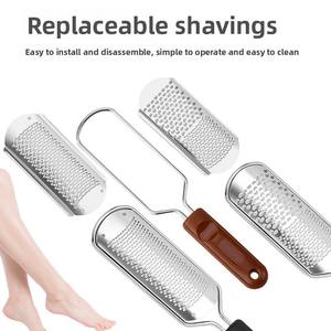 Lime à pieds carrée en acier inoxydable et tampons exfoliants pour pédicure, pour éliminer les peaux mortes et les callosités - Product Image 3