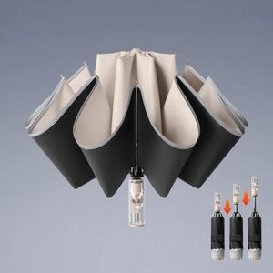 Paraguas Personalizados para Días Soleados y Lluviosos, Paraguas Plegables Invertidos con Mango Transparente para Promociones - Product Image 3