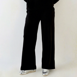 <b>Women</b>’s Black Wide Leg Sweatpants Casual <b>Loose</b> Fit High Waist Straight Leg Lounge <b>Trousers</b> Athletic Track Pants for Wholesale - Product Image 1