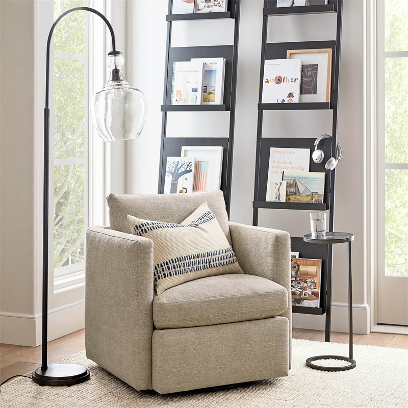 Modern Home Swing Chair Set Furniture Living Room Menlo Upholstered Swivel Armchair
