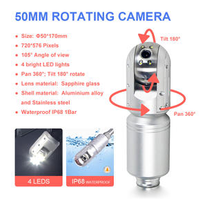 Новый портативный гусеничный робот 50 мм глубоководный осмотр скважин и дренажная камера для дренажа трубы 360 канализационной камеры - Product Image 3