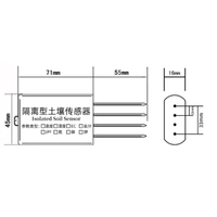 Alat Ukur Sensor Tanah YGC-SM Pertanian Terisolasi 8-in-1 RS485 Modbus untuk NPK, Suhu, EC, Salinitas, Kelembaban, pH, dengan Dukungan OEM