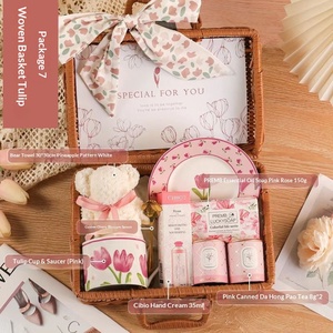 Cesta de Mimbre Tejida a Mano de Alta Gama, Práctica y Elegante, con Taza y Platillo, para <span class=keywords><strong>Regalo</strong></span> de Damas de Honor, Bodas, <span class=keywords><strong>Cumpleaños</strong></span>, Navidad - Product Image 6