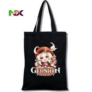 Sac à bandoulière en toile imprimé dessin animé <span class=keywords><strong>Genshin</strong></span> <span class=keywords><strong>Impact</strong></span> pour étudiant - Commerce mondial - Product Image 1