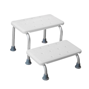 Bathroom <b>Step</b> <b>Stool</b> Aluminum Alloy Anti-Slip 135kg Load Capacity Shower Safety Seat Multi-Purpose Minimalist Style - Product Image 1