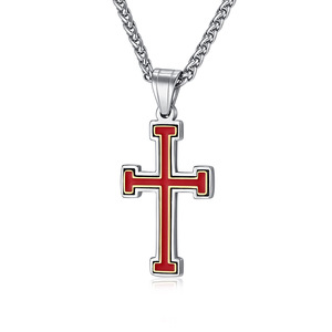 Instagram-worthy yunnique street style, Eastern Expedition Crusader necklace, niche and unique <b>titanium</b> steel cross - Product Image 5
