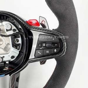 Volant chauffant en alcantara série G CS pour <span class=keywords><strong>BMW</strong></span> G20 <span class=keywords><strong>330i</strong></span> G05 G87 M2 G30 M550i G42 M240i Lci G16 M5 G90 G15 G12 X3 G01 M40i - Product Image 4