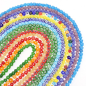 Cuentas sueltas de flores secas huecas al por mayor, cuentas de cristal con forma de flor gruesa brillante colorida, cuentas de flores para la fabricación de joyas - Product Image 2