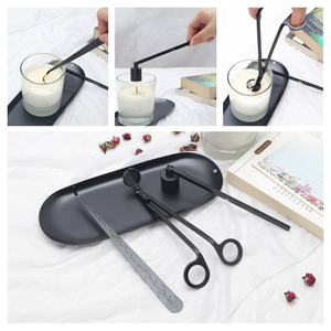 Wholesale <b>Candle</b> Accessories Multi-color <b>Wick</b> Trimmer <b>Candle</b> Snuffer <b>Candle</b> Scissors Set with logo - Product Image 2
