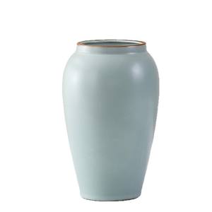 Cerámica estética de la dinastía <span class=keywords><strong>Song</strong></span> del horno Ru, nuevo estilo chino, jarrón hidropónico de gran diámetro, adornos decorativos de flores secas para el hogar - Product Image 5