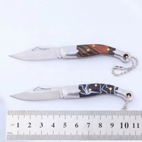 Couteau de poche pliable miniature portable en acier inoxydable durable, multifonction, porte-clés, pendentif, camping