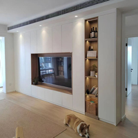 Muebles de Salón Modernos de Madera, Ecológicos, Multifuncionales, Ajustables y Fáciles de Montar, con Paneles para TV, Venta al Por Mayor y Personalizables