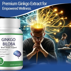 Extrait de Graines de Ginkgo Biloba de Marque Privée 300mg Supplément Booster Naturel de Mémoire Cérébrale Ginkgo Biloba Capsules - Product Image 2