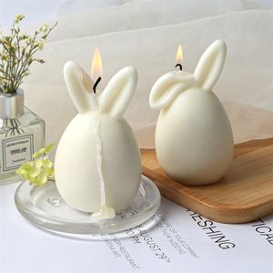 <span class=keywords><strong>Vela</strong></span> Decorativa Hecha a Mano con <span class=keywords><strong>Cera</strong></span> de Soja y <span class=keywords><strong>Cera</strong></span> de Abeja, con Aroma Personalizado, sin Rostro, con Forma de Conejo, para Decoración del Hogar en Pascua y Navidad - Product Image 1